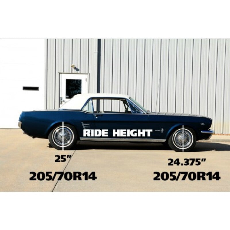 Ridetech 12094810 64-66 fits Ford Mustang Composite Leaf Springs w/ HQ Shocks - 2in Drop - Rear