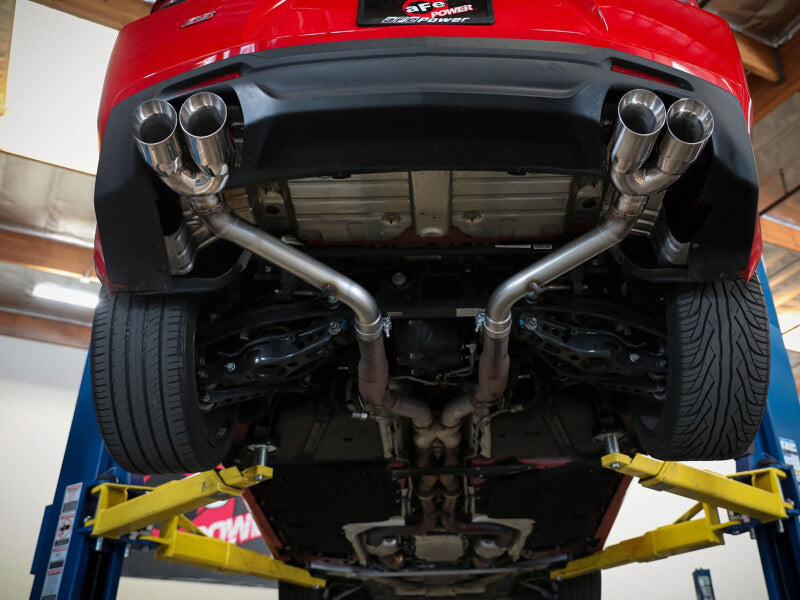 AFE 49-44119NM-P MACH Force-Xp 3in Axle-Back Exhaust 16-20 fits Chevy Camaro SS