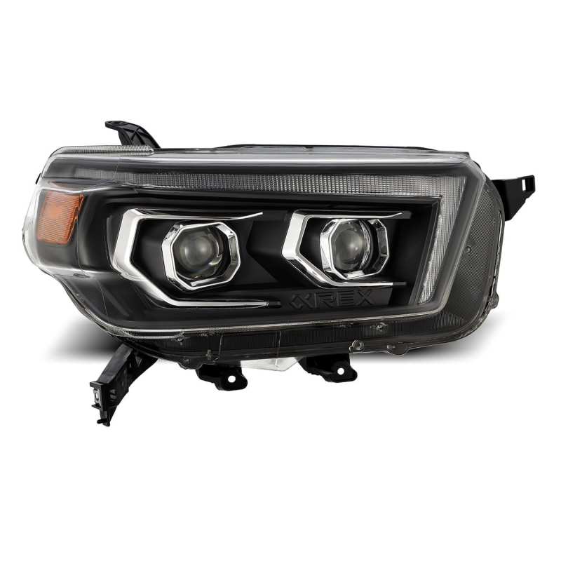 AlphaRex 880757 fits Toyota 10-13 4Runner LUXX LED Proj Headlights Plank Style Black w/Seq Signal/DRL