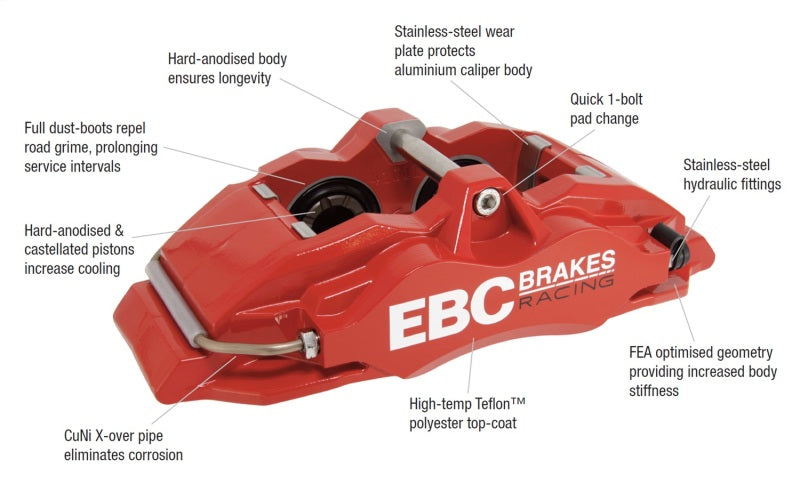 EBC BC4102RED-R Racing BMW M3 (E36) Front Right fits Apollo 92-00-4 Red Caliper (for 330mm Rotor)