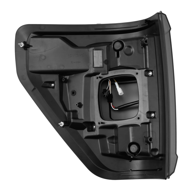 AlphaRex 653040 21-23 fits Ford F-150 LUXX LED Taillights - Black w/ BLIS