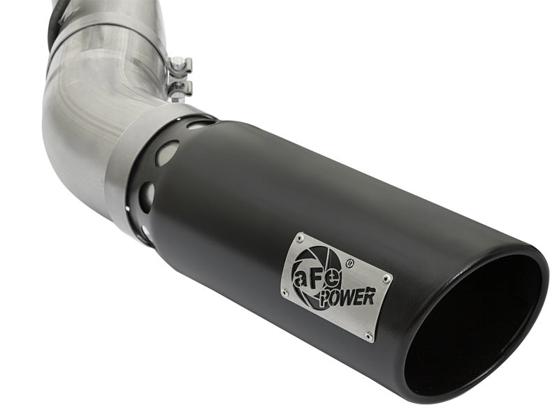 AFE 49-44085-B BORE HD 5in 409-SS DPF-Back Exhaust w/Black Tip 2017 fits GM Dur