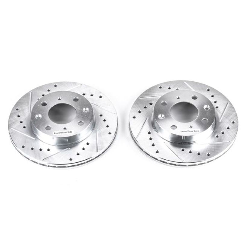 PowerStop fits Honda 88-91 Civic Front Evolution Drilled & Slotted Rotors - Pair