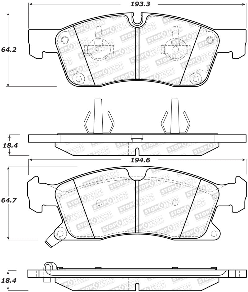 Stoptech 308.1455 Street Brake Pads - Front