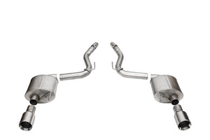 CORSA Performance 21257 Corsa 24+ fits Ford Mustang GT Touring Axle-Back Ex.Sys 3.0in Dual Rear Exit w/4.5in Straight Cut Tips