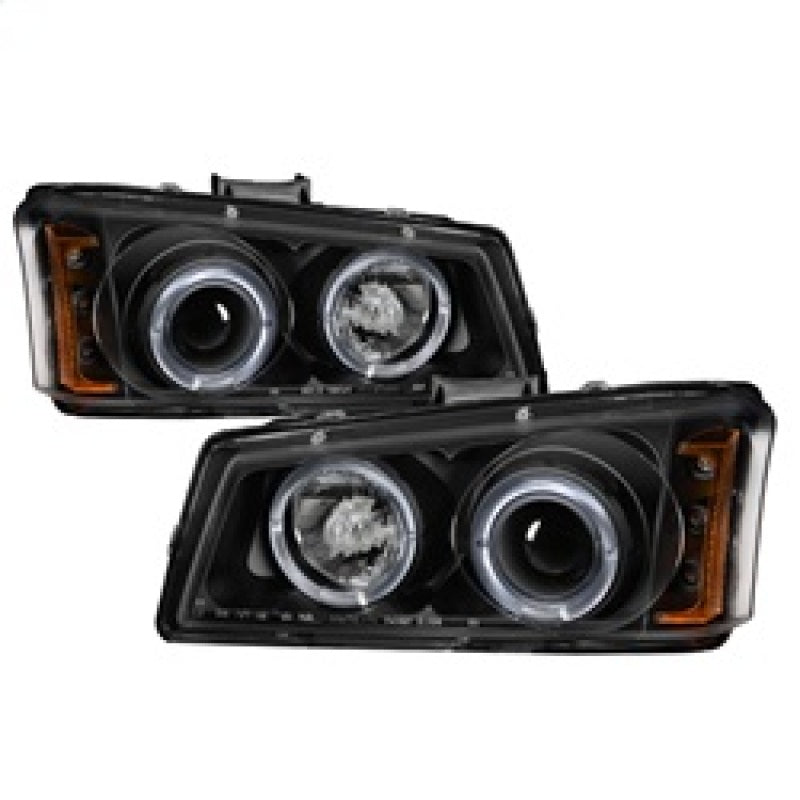 Spyder 5009456 fits Chevy 03-06 Silverado 1500 Projector LED Halo LED Amber Ref