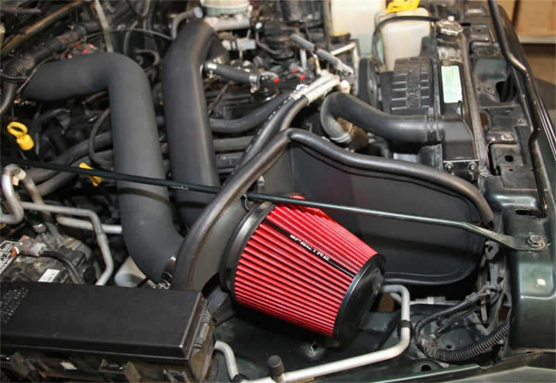 Spectre 9050 97-06 fits Jeep Wrangler L6-4.0L F/I Air Intake Kit - Tex. Black w/Red Filter