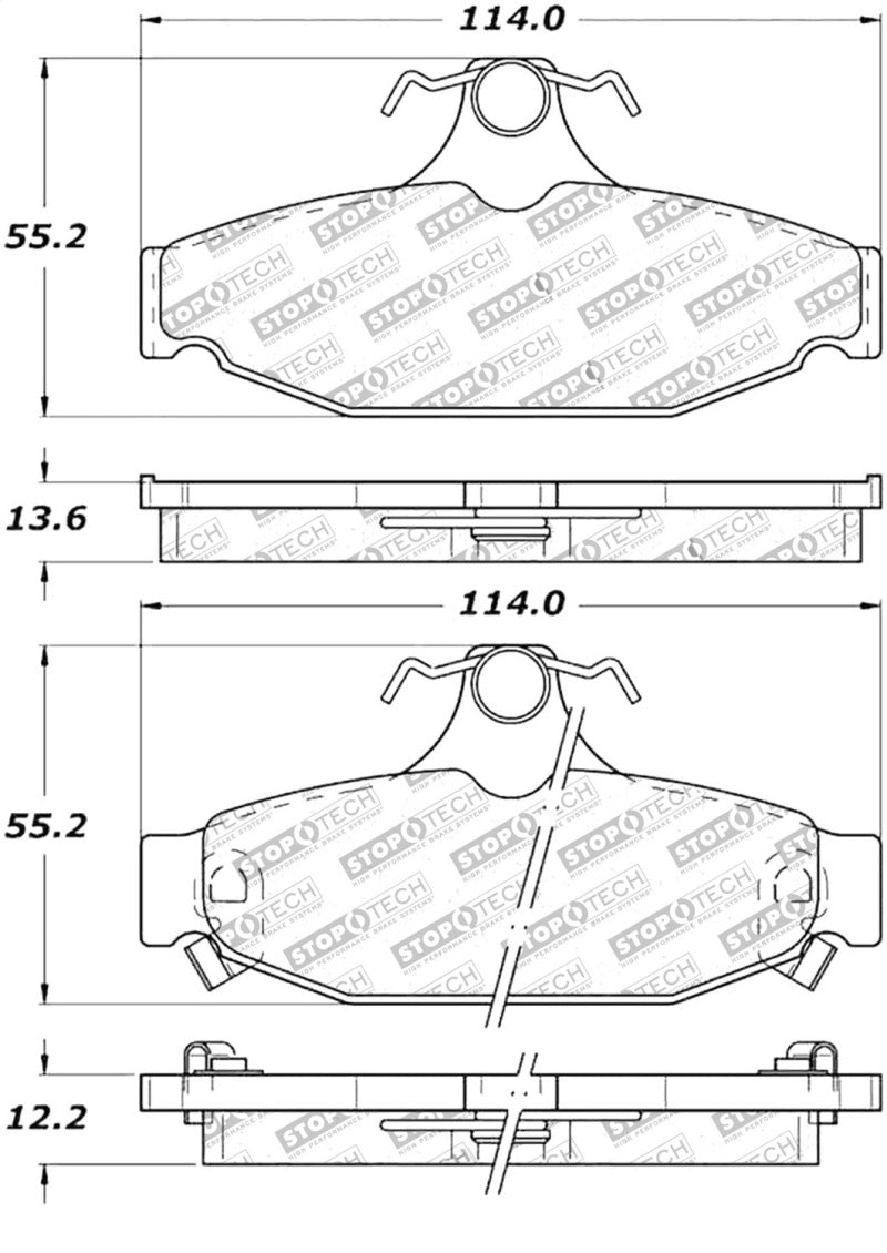 Stoptech 308.0413 Street Touring Brake Pads