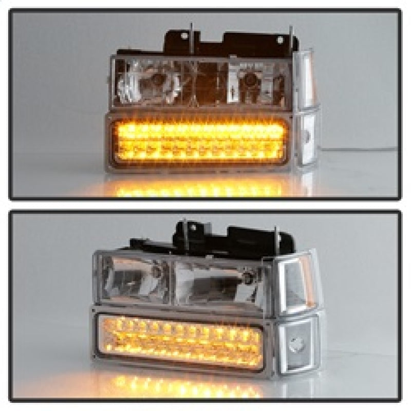5069559 Xtune Blazer Full Size Corner/LED Bumper Headlights Chrome HD-JH-CCK88