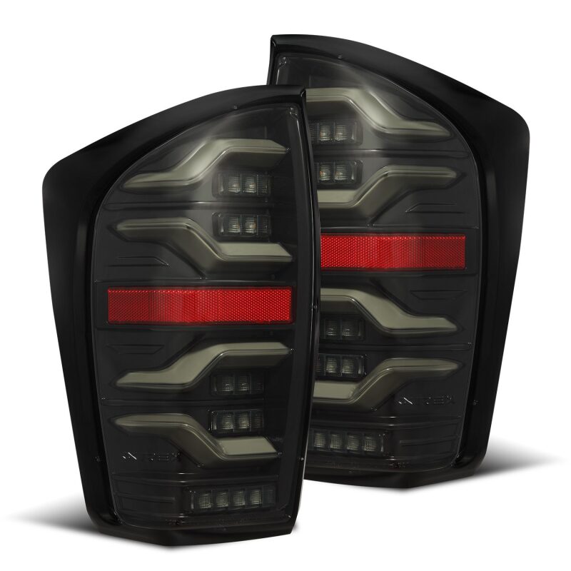 AlphaRex 680080 16-21 fits Toyota Tacoma LUXX LED Taillights Alpha Blk w/Acti