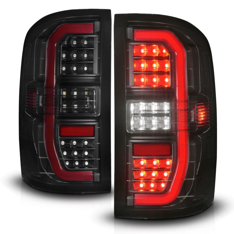 ANZO 311465 fits GMC 14-18 Sierra 1500 Full LED Taillights Black Housing Smoke Lens (w/C Light Bars)