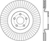Stoptech 126.61124CSR Sport Slotted 16-18 Ford Focus RS Front Right CRYO Rotor