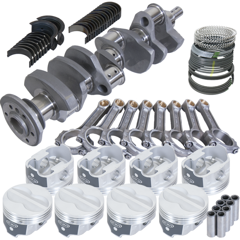 Eagle 62013000 fits Chevy 350 3.750in Crank 5.700in I-Beam Rods -10cc 4.000in Pistons Rotating Assembly