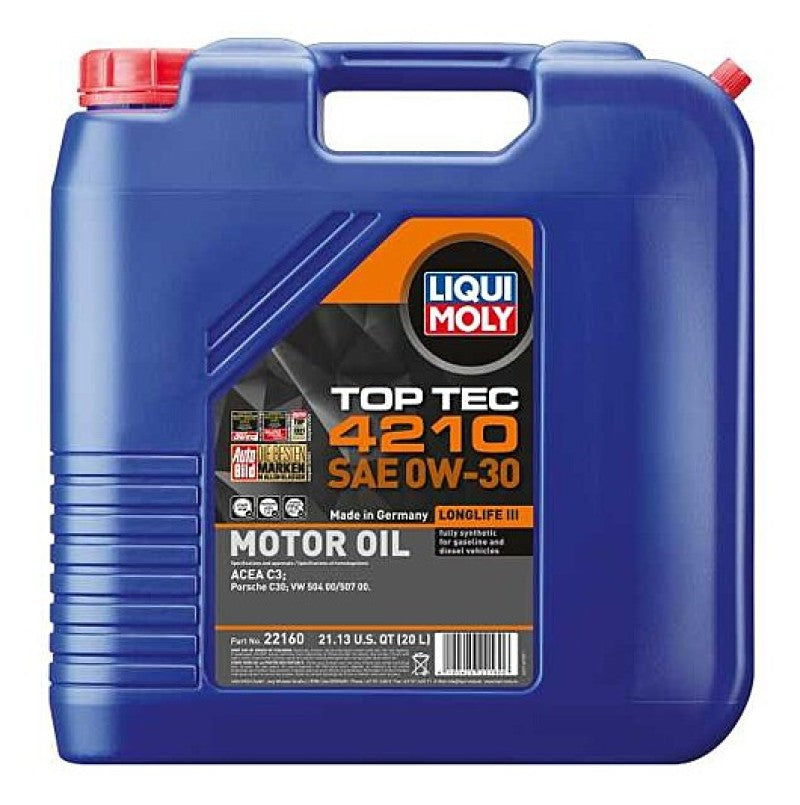 LIQUI MOLY 22160 20L Top Tec 4210 Motor Oil SAE 0W30