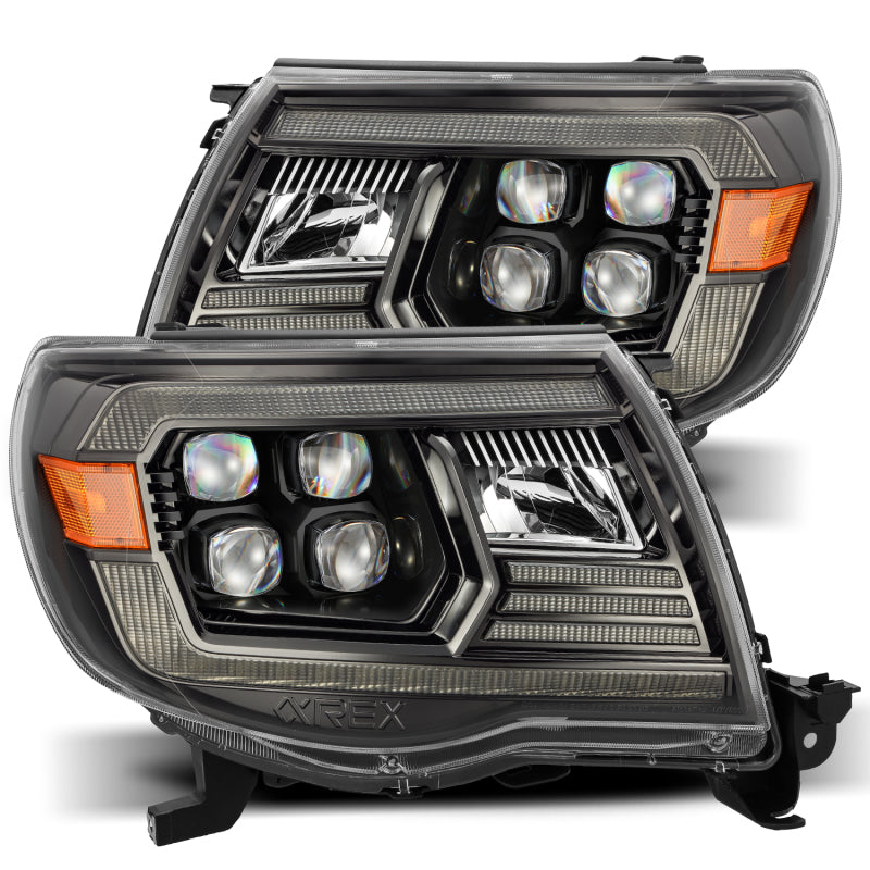 AlphaRex 880744 fits Toyota 05-11 Tacoma NOVA LED Projector Headlights Plank Style Black w/Activation Light/DRL