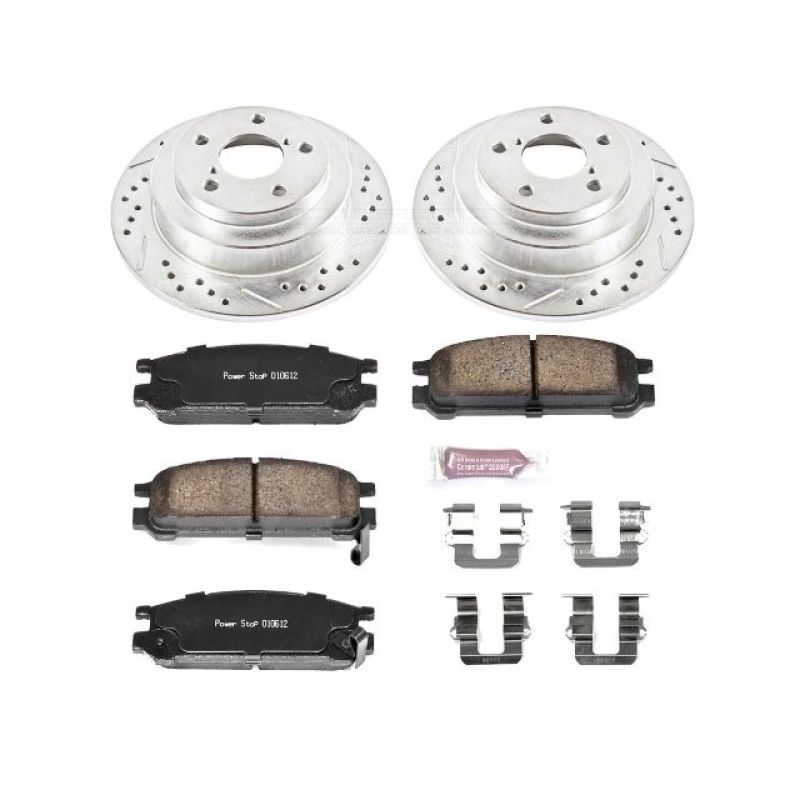 PowerStop K448 fits Subaru 93-96 Impreza Rear Z23 Evolution Sport Brake Kit