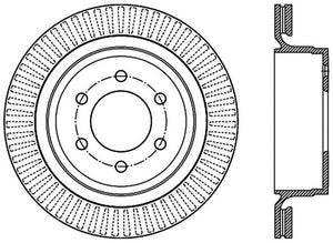 Stoptech 126.65135CSL 12-14 Ford F-150 w/ 6 Lug Rear Left Slotted Sport Cryo Brake Rotor