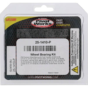 Pivot World 25-1410-P fits Yamaha Wheel Bearing Kit Premium Bearings