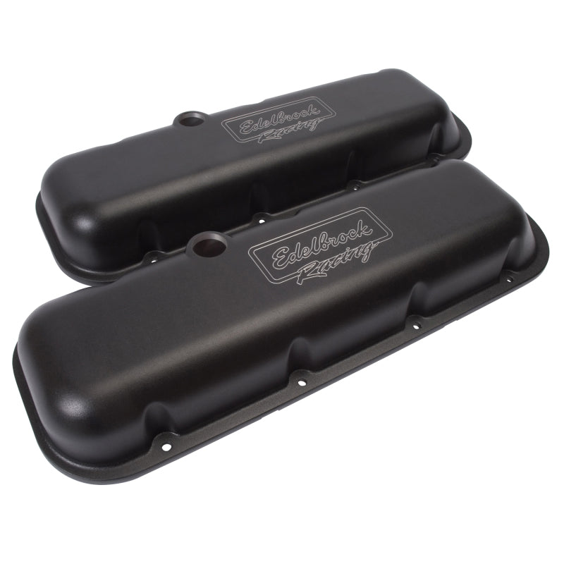 Edelbrock 41813 Valve Cover Victor Series fits Chevrolet 1965 and Later 396-502 V8 Low Black