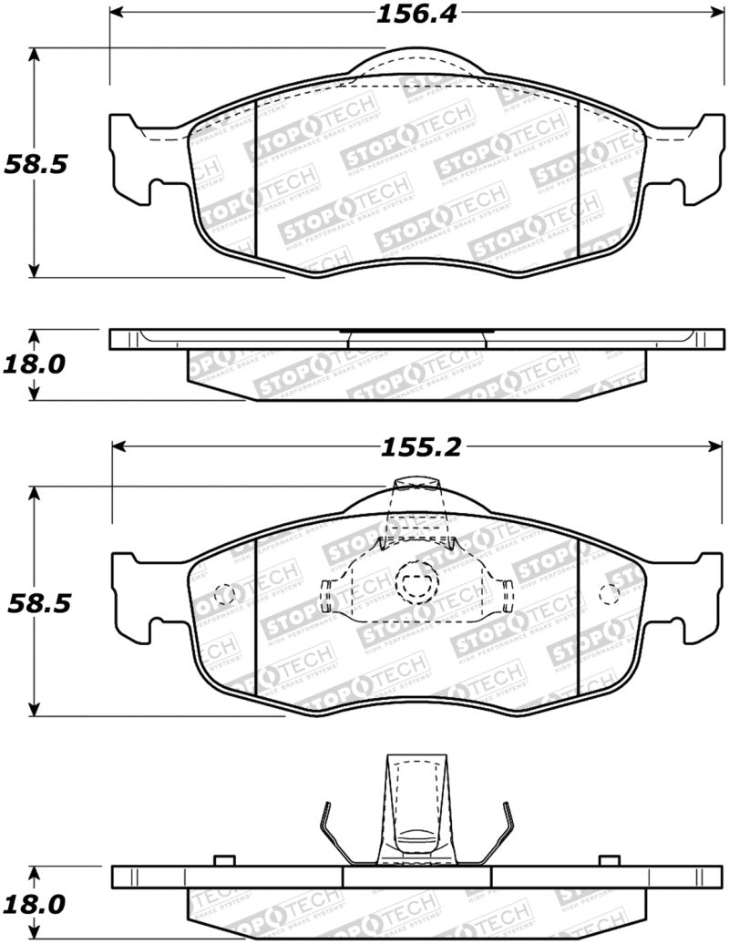 Stoptech 308.0648 Street Brake Pads