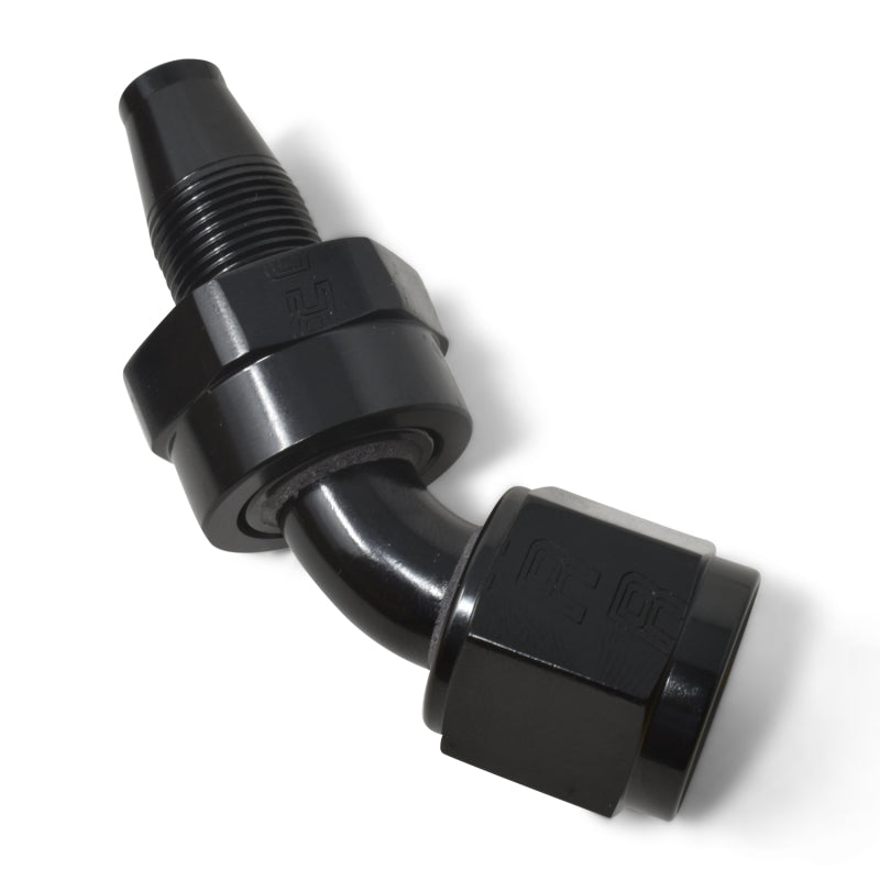 Russell 615103 Performance -8 AN 45 Degree Hose End Without Socket - Polished and Black