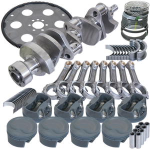 Eagle B13052L04053 fits Chevy 350 1Pc 3.750in Crank 6.000in I-Beam Rod 4.040in Pistons 153 Tooth FP Balanced Assembly