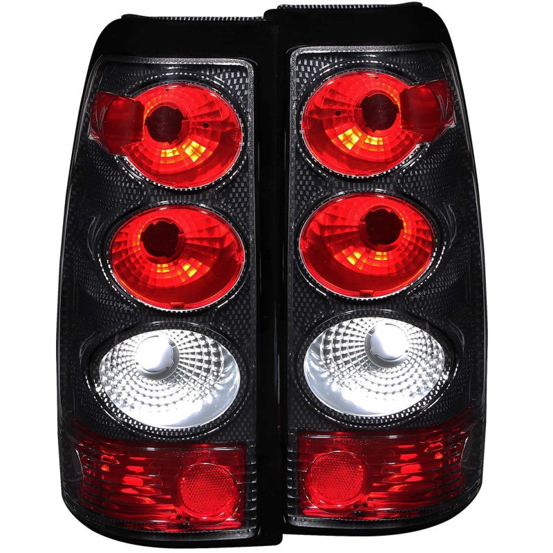 ANZO 211021 2006 fits Chevrolet 03-20 Silverado 1500 Taillights Carbon