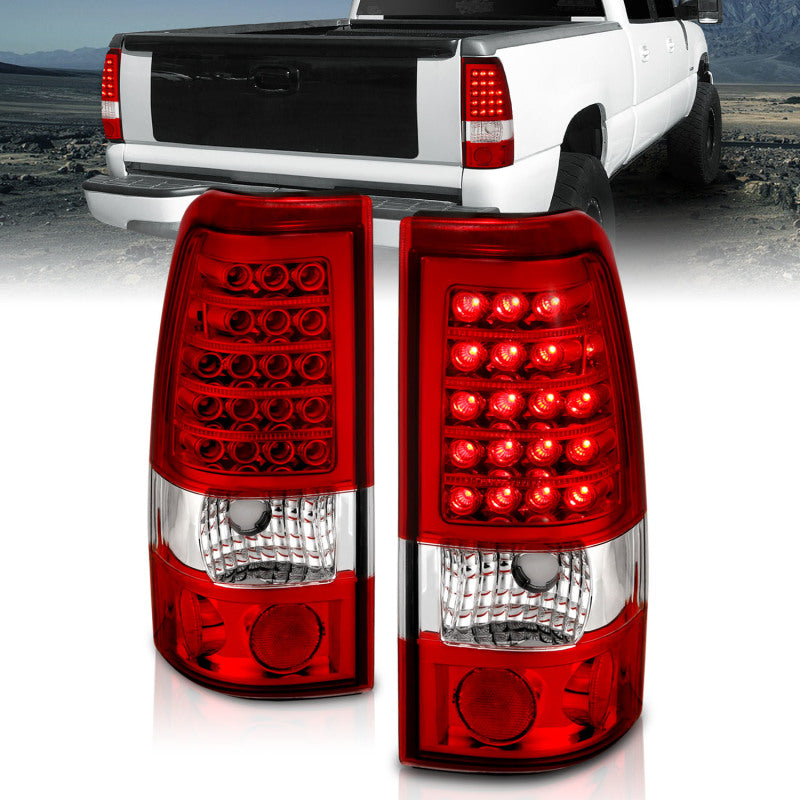 ANZO 311010 1907 fits Chevrolet 99-20 Silverado 1500 LED Taillights Red/Clear