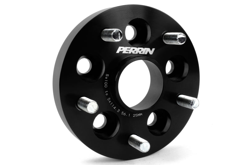 Perrin PSP-WHL-226BK Wheel Adapter 25mm Bolt-On Type 5x100 to 5x114.3 w/ 56mm Hub (Set of 2)