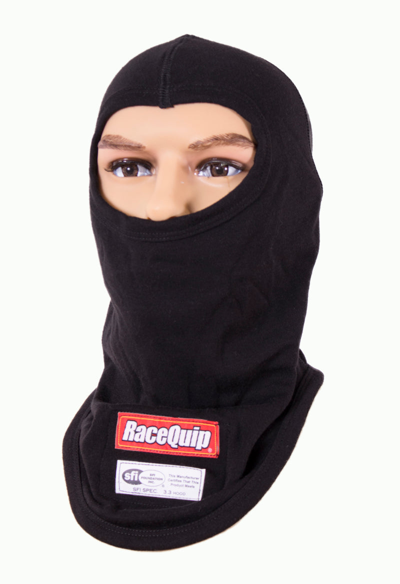 Racequip 433991 Black SFI 3.3 Fr Single Layer Hood