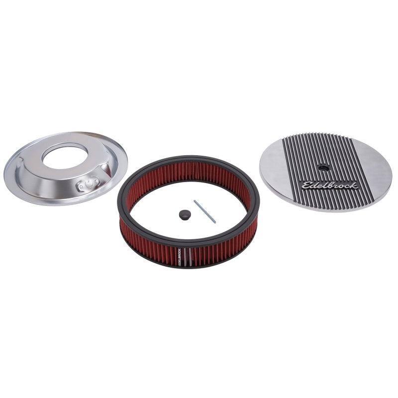 Edelbrock 4268 Air Cleaner Elite II 14In Diameter w/ 3In Element Standard Height Polished