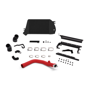 Mishimoto MMTMIC-WRX-15RBK 2015 fits Subaru WRX Top-Mount Intercooler Kit - Powder Coated Black & Wrinkle Red Pipes