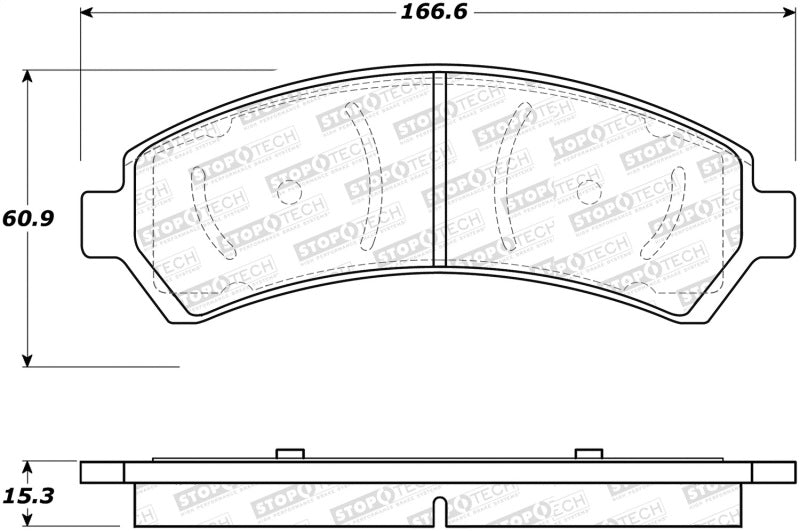 Stoptech 305.0726 Street Select Brake Pads