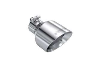 MBRP T5203 T304 SS Tip 2.5in ID, 5in OD Out, 8in Length, Angle Cut, Dual Wall