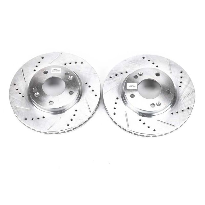 PowerStop fits Hyundai 09-12 Elantra Front Evolution Drilled & Slotted Rotors -