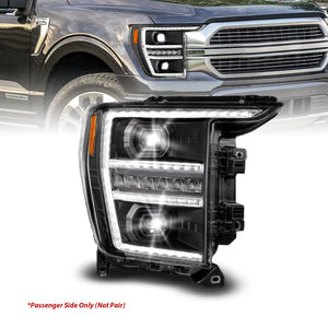 ANZO 111594-R 21-23 fits Ford F150 LED Projector Headlight w/Switchback+Sequential - Blk (Passenger Side Only)