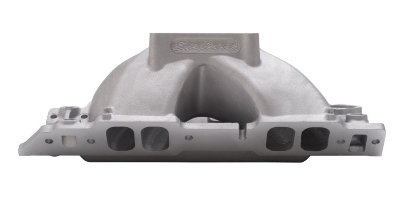 Edelbrock 2896 Manifold BBC Short Deck Super Victor 565 Conventional Rect Port Heads