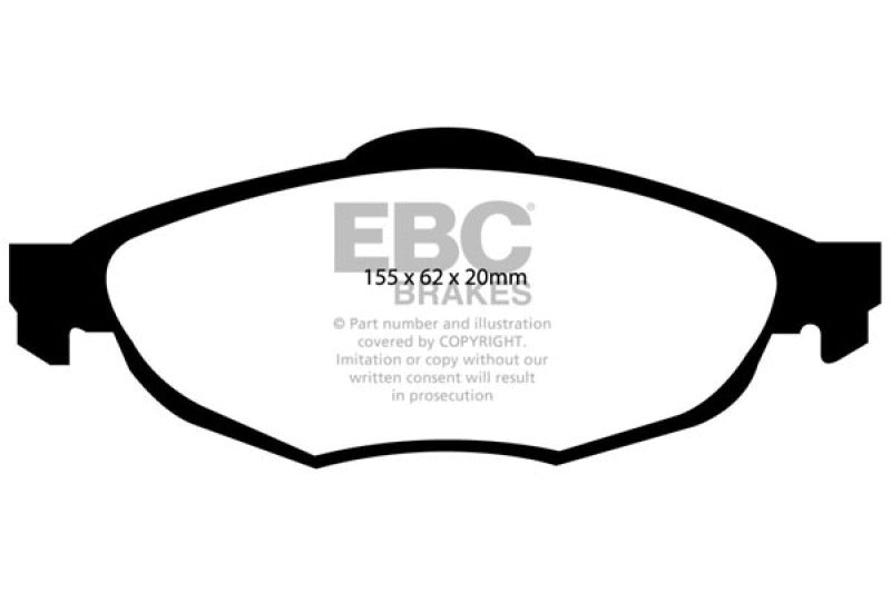 EBC DP21611 fits Chrysler 01-06 Sebring Sedan 2.4 Greenstuff Front Brake Pads