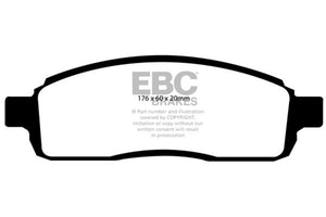 EBC UD1083 04 fits Ford F150 4.2 (2WD) 6 Lug Ultimax2 Front Brake Pads