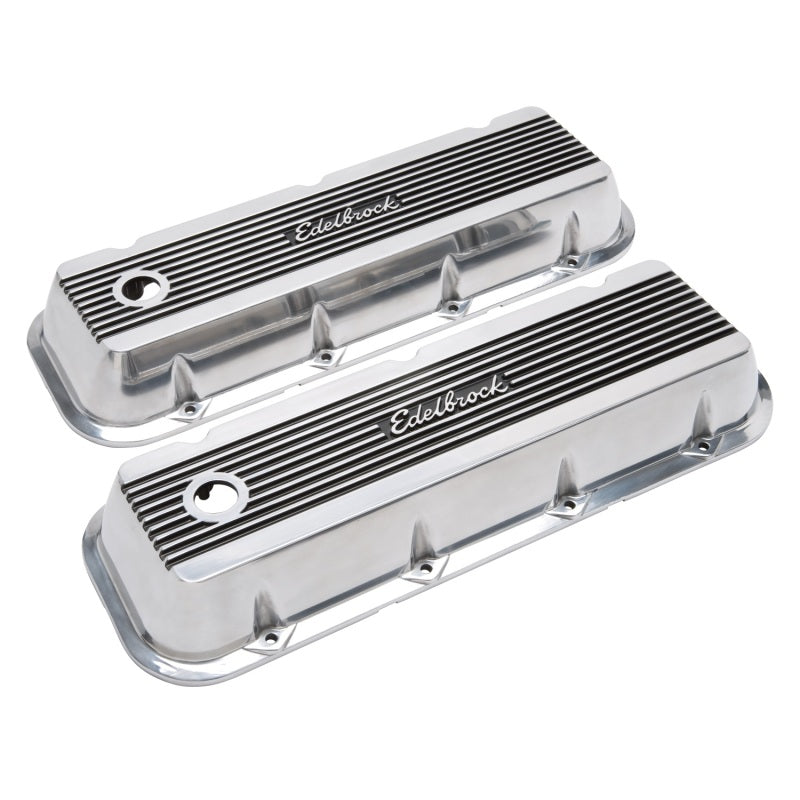 Edelbrock 4275 Valve Cover Elite II fits Chevrolet 1965 and Later 396-502 Big Block V8 Polished