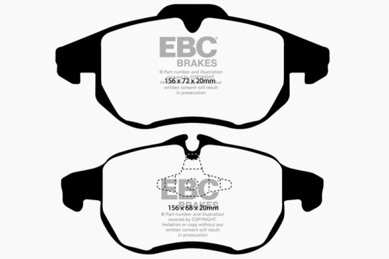 EBC DP21414 03 fits Saab 9-3 2.0 Turbo (Arc) Greenstuff Front Brake Pads