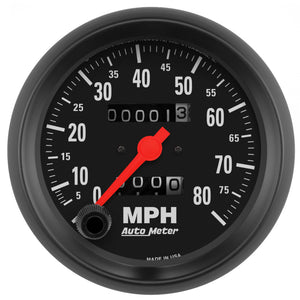 AutoMeter 2690 Autometer Z Series 3-3/8in Mechanical 0-80mph Speedometer Gauge