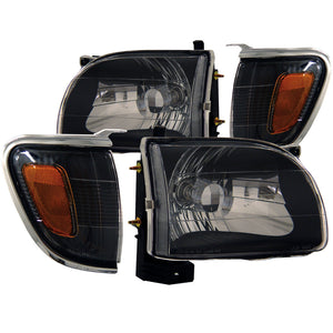 ANZO 121190 2001-2004 fits Toyota Tacoma Crystal Headlights Black