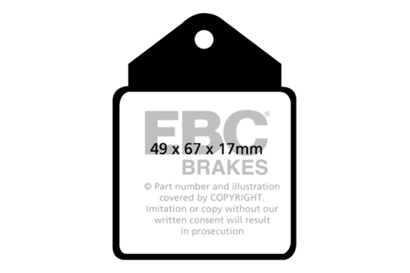 EBC DP2710 fits Alfa Romeo 64-66 Guilia 1.3 Greenstuff Front Brake Pads