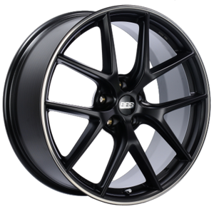BBS CI2102BPO CI-R 19x8.5 5x120 ET35 Satin Black Polished Rim Protector Wheel -82mm PFS/Clip Required