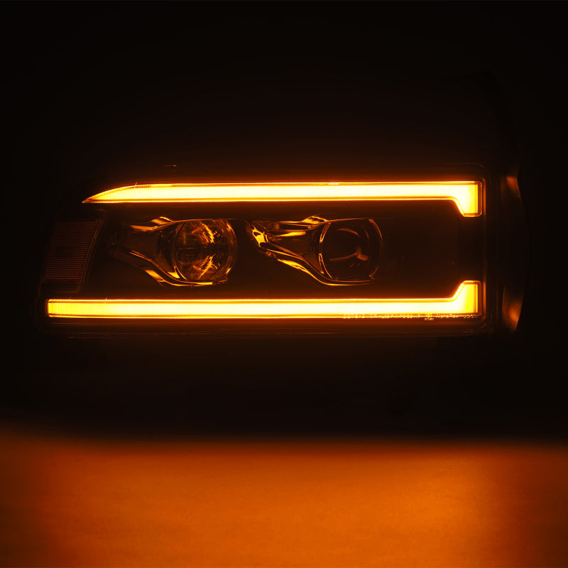 AlphaRex 880353 94-01 fits RAM 1500 LUXX LED Proj Headlights Blk w/Activ Light/Seq Signal/SB DRL