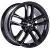 BBS SX0106CB SX 18x8 5x120 ET45 Crystal Black Wheel -82mm PFS/Clip Required