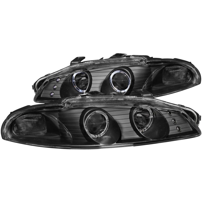 ANZO 121365 1999 fits Mitsubishi 97-19 Eclipse Projector Headlights w/ Halo Black G2