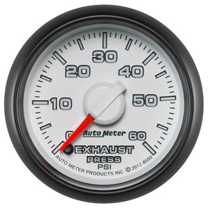 AutoMeter 8592 AutoMeter Gauge Exhaust Press. 2-1/16in. 60PSI Stepper Motor Ram Gen 3 Factory Match