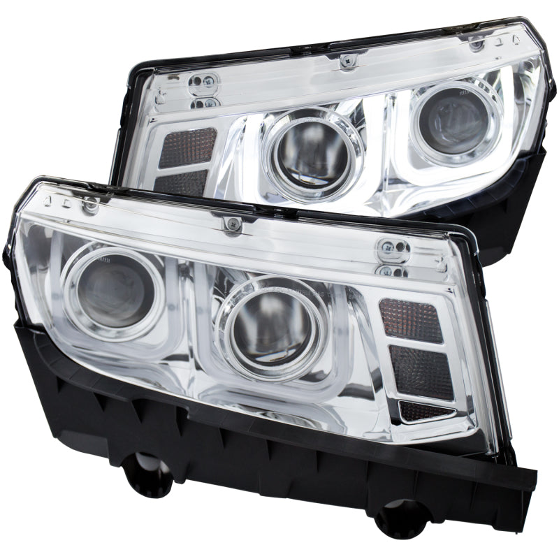 ANZO 121509 2015 fits Chevrolet 14-20 Camaro Projector Headlights w/ U-Bar Chrome